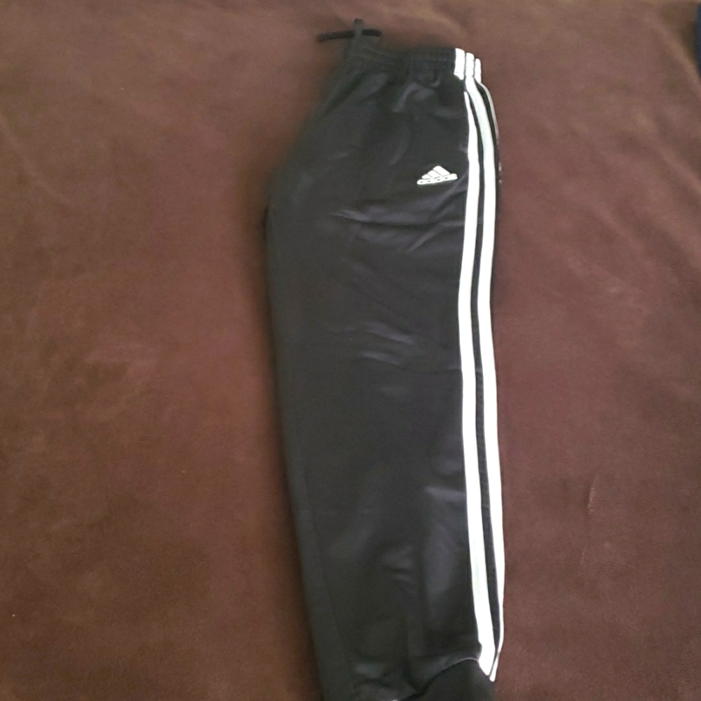 Adidas track pants, boys 14/16 & drawstring, blue/red, like new, ready to wear!